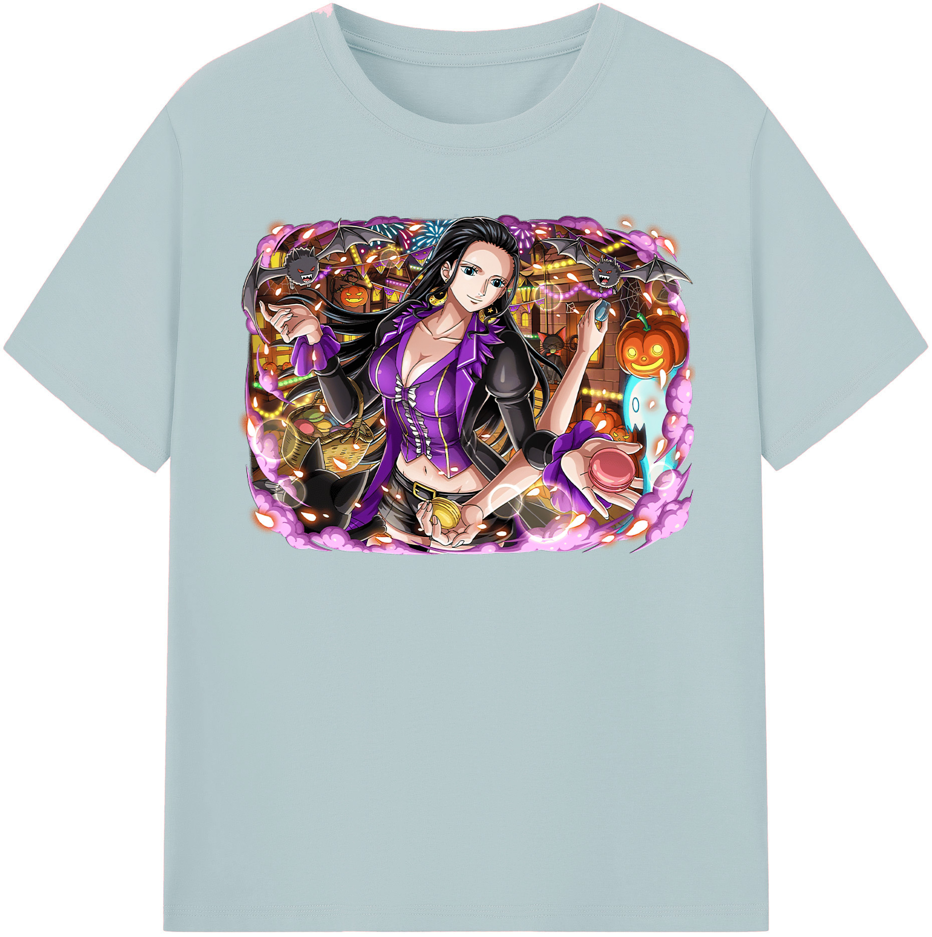 ワンピース ニコ・ロビン ONE PIECE Nico Robin 綿100％半袖Tシャツ（フロントプリント）